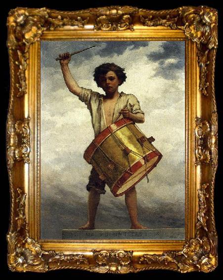 framed  William Morris Hunt The Drummer Boy, ta009-2